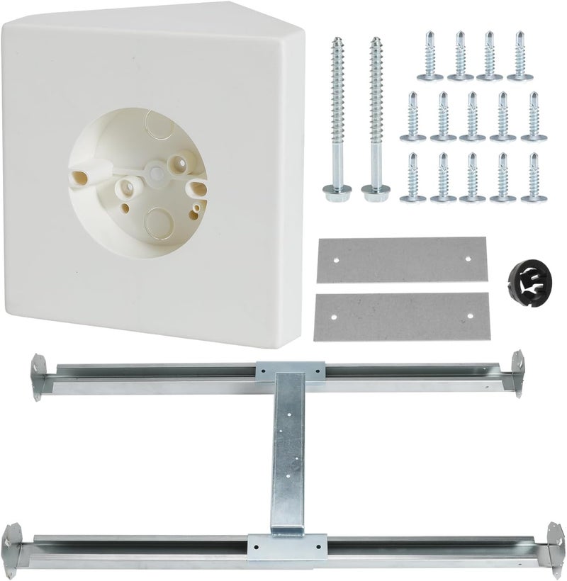 Deridi Ceiling Fan Light Fixture Mounting Box Fan Mounting Bracket FB900 Ceiling Fan Angle Mount for Cathedral Ceiling Angles of 80°and Up with Metal Bracket - Image 1